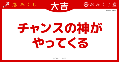 チャンスの神が
やってくる