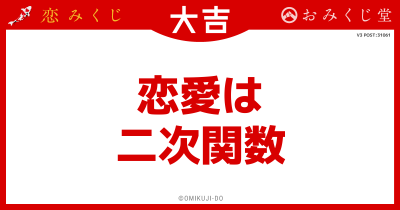 恋愛は
二次関数