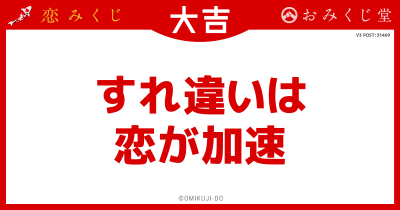 すれ違いは
恋が加速