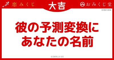 彼の予測変換に
あなたの名前