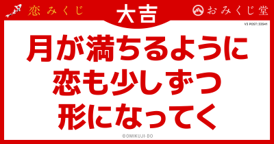 月が満ちるように
恋も少しずつ
形になってく